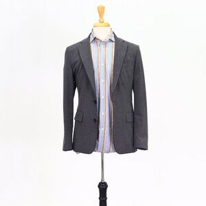 J. Crew 36S Gray Solid 2-Button Sport Coat Blazer Jacket T007